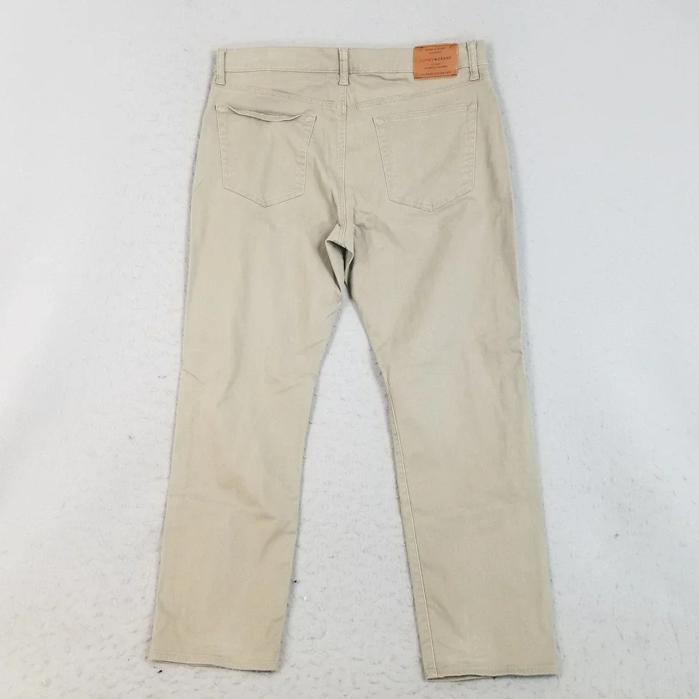 Lucky Brand Pants Mens 36x30 Tan 121 Slim Khaki‎ Chino Stretch 5-Pocket Jeans